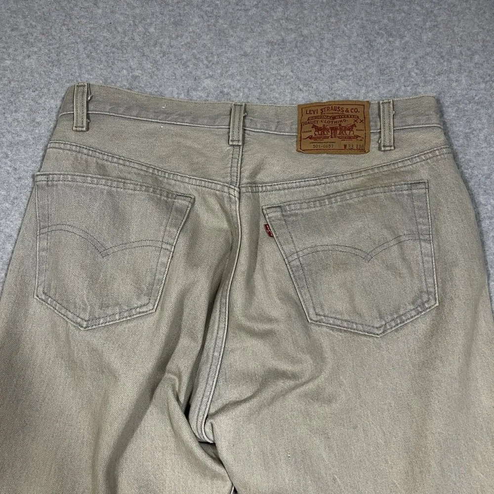 Vintage Levis Jeans Mens 33x30 (Fit 32x28) Gray 501xx Straight Made in USA 80s